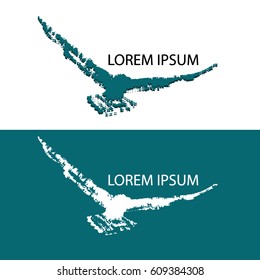 Eagle. Logo of the eagle bird, a bell for the company's business. Vector illustration