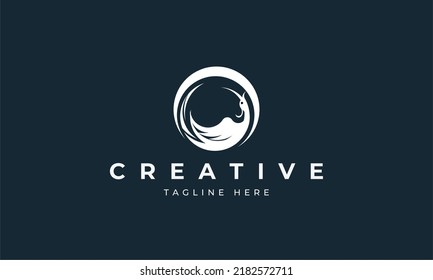 Eagle logo, Bird logo with circle design template, eagle icon , wing and bird logo
