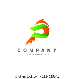 eagle logo, bird claw vector and vector clip art, letter p and eagle