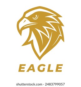 Eagle Logo. Bird, Falcon or Hawk Head Badge Emblem.