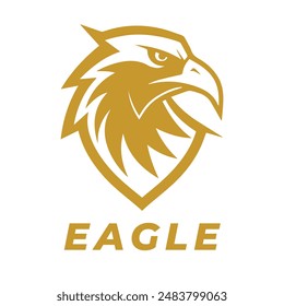 Eagle Logo. Bird, Falcon or Hawk Head Badge Emblem.