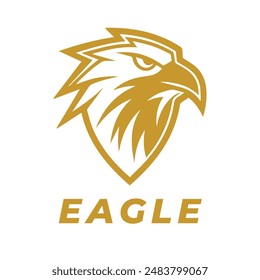 Eagle Logo. Bird, Falcon or Hawk Head Badge Emblem.