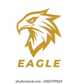 Eagle Logo. Bird, Falcon or Hawk Head Badge Emblem.