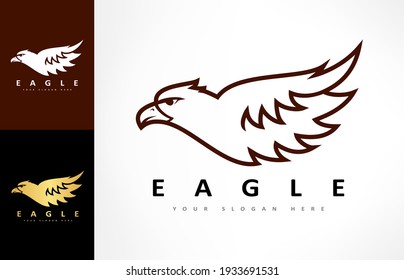 Eagle logo bird vector. Animal design.