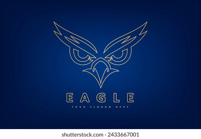Eagle logo bird vector. Animal design