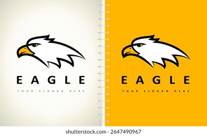 Eagle logo bird vector. Animal design