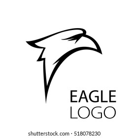 Eagle Logo black outlines - icon, sign, symbol. Vector illustration