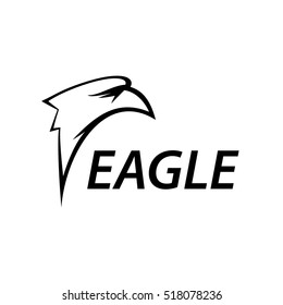 Eagle Logo Black Outlines Icon Sign Stock Vector (Royalty Free ...