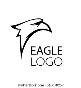 Eagle Logo black outlines - icon, sign, symbol. Vector illustration