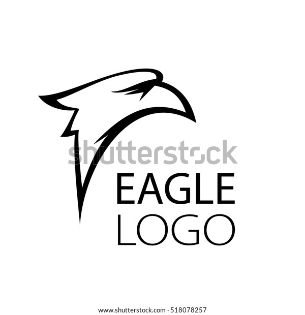 Eagle Logo Black Outlines Icon Sign Stock Vector (Royalty Free) 518078257