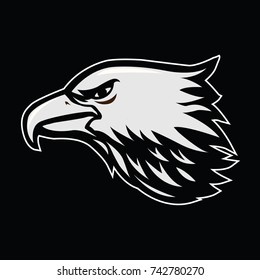Eagle Logo Black & White Emblem Design