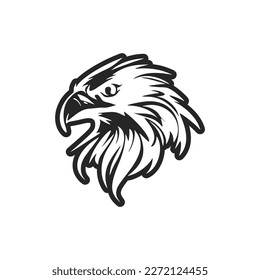 Eagle logo with a black and white vector image