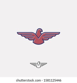 Eagle logo, can be used for patriotic companies or similar types, parties, or for fitness logos.