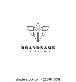 eagle logo cartoon icon design template black modern isolated vector