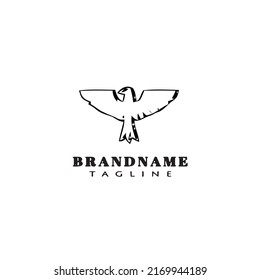 eagle logo cartoon icon design template black modern isolated vector
