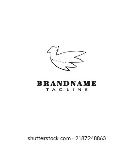 logotipo de águila caricatura icono diseño plantilla negro vector aislado moderno