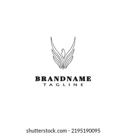 eagle logo cartoon icon design template black modern isolated vector
