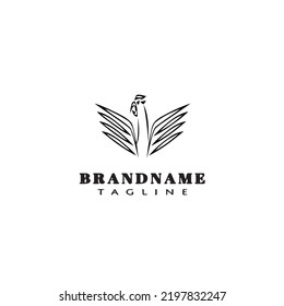 eagle logo cartoon icon design template black modern isolated vector