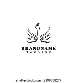 eagle logo cartoon icon design template black modern isolated vector
