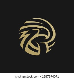 eagle logo with circle shape for business company