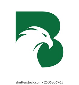 Eagle Logo combine with letter B vector template
