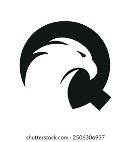 Eagle Logo combine with letter Q vector template
