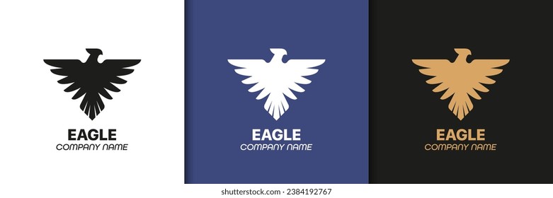 Adler Logo für Firmendesign. Adler- oder Falkensymbol-Design. Adler-Embleme oder Adler-Logos-Kollektion. Falke, Falken