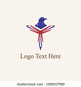 eagle logo, concept flag logo