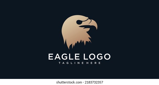 Eagle logo with creative design illustration Premium Vector