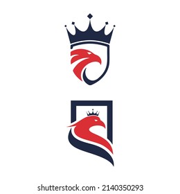 Eagle Logo With Crown, Two Variants