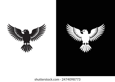 Eagle logo design. Abstract wings bird logo template vector icon design