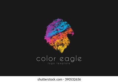 eagle logo design. bird logo. color eagle. america symbol. creative logo