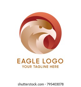 eagle logo design with brown colour for your organization icon org company logo