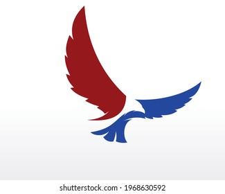 Eagle Logo Design. Fly Eagle Illustration Vector