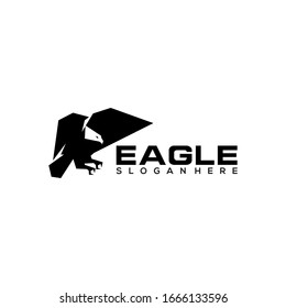 eagle logo design fly vector art