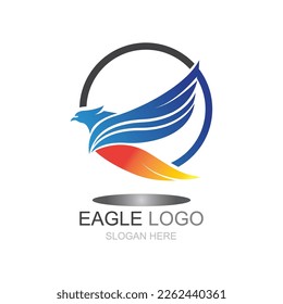 Eagle Logo design. Fly Eagle Logo design vector inspiration
