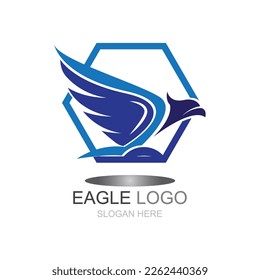 Eagle Logo design. Fly Eagle Logo design vector inspiration
