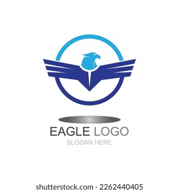 Eagle Logo design. Fly Eagle Logo design vector inspiration
