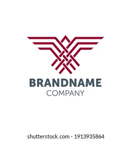 eagle logo design with geometry