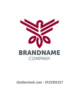diseño de logotipo de águila con geometría