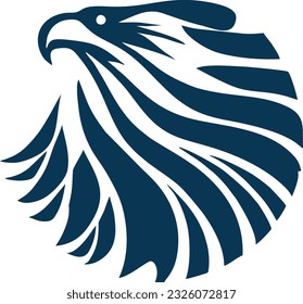 Diseño del logotipo de águila, icono del emblema de la placa Hawk, ilustración del vector 9