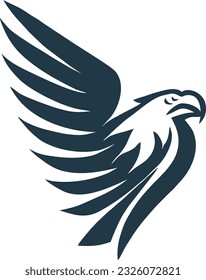 Eagle logo design, Hawk badge emblem vector icon, Vector illustration 5
