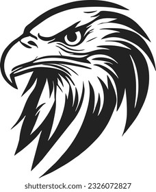Eagle logo design, Hawk badge emblem vector icon, Vector illustration 8