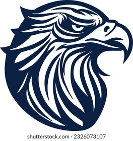 Eagle logo design, Hawk badge emblem vector icon, Vector illustration 15