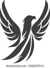 Eagle logo design, Hawk badge emblem vector icon, Vector illustration 13