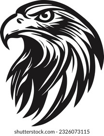 Eagle logo design, Hawk badge emblem vector icon, Vector illustration 11