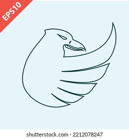eagle logo design icon flat vector modern isolated illustration