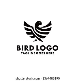 Eagle Logo Design Inspiration. Flat And Modern Icon. Face Animal Character Symbol. Luxury Graphic Vector. Royal And Unique Logotype. Emblem For Company And Business.