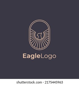 eagle logo design inspiration. eagle line art logo