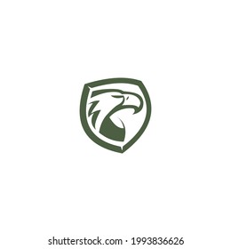inspiración en el diseño del logo del águila. arte de la línea de protección de águila